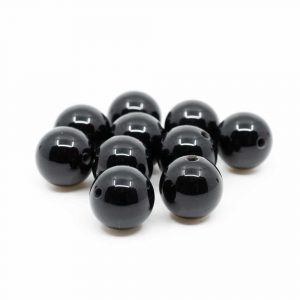 Perles Pierre Précieuse Tourmaline noire en Vrac - 10 pièces (10 mm)