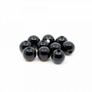 Perles Pierre Précieuse Tourmaline Noire en Vrac - 10 pièces (6 mm)
