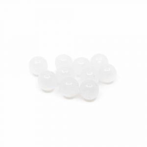 Perles de la Pierre Précieuse Jade Blanc en Vrac - 10 pièces (6 mm)