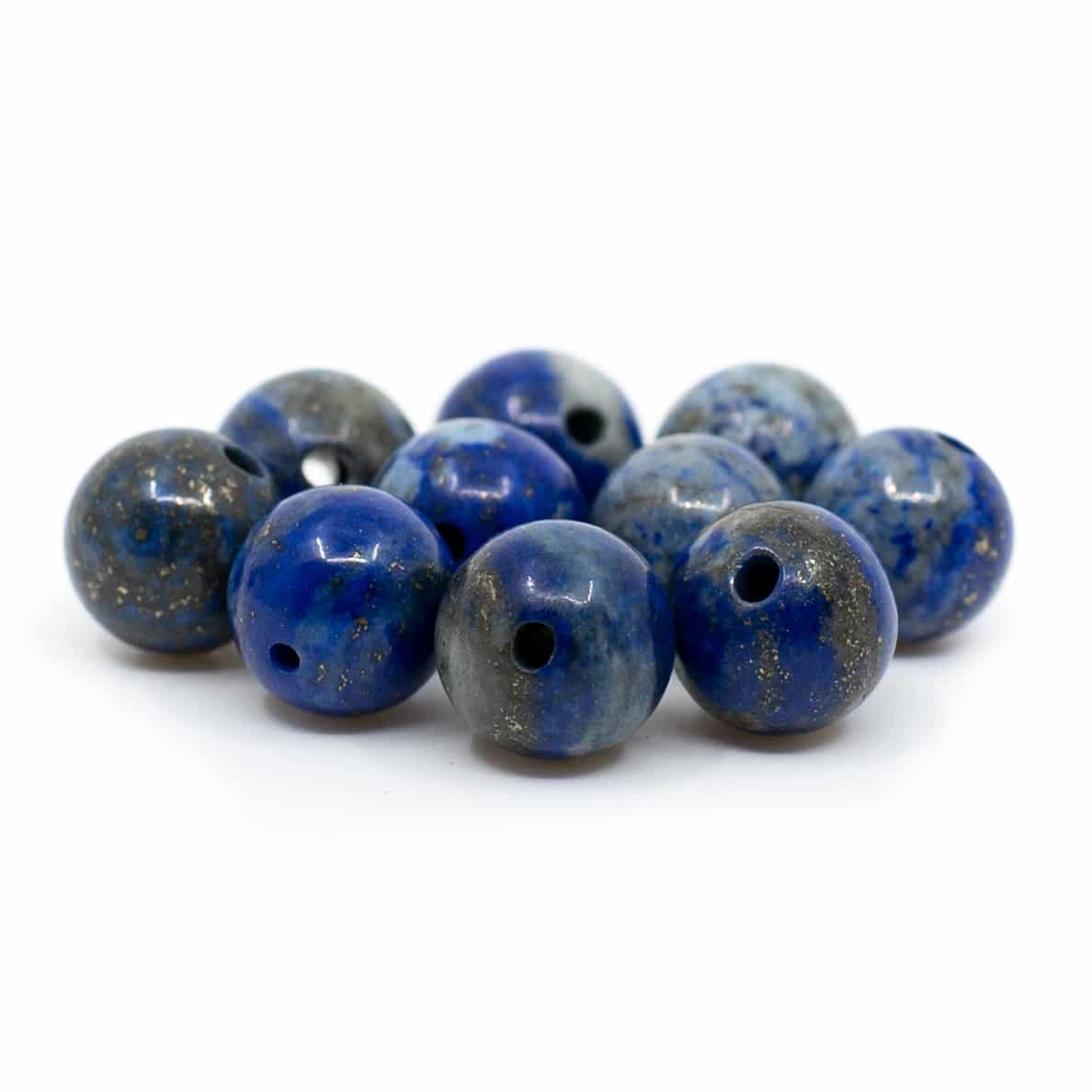 Perles en Pierre précieuse Lapis Lazuli en vrac - 10 pièces (8 mm)