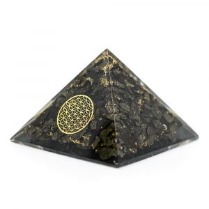 Pyramide Orgonite / Pyrite - Fleur de Vie (70 mm)