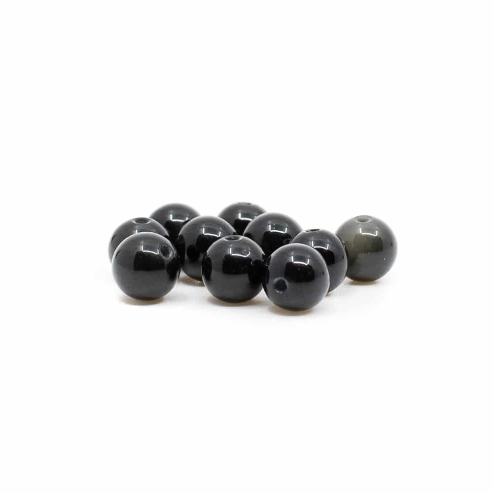 Perles Pierre Précieuse Onyx Noir en Vrac - 10 pièces (6 mm)