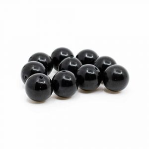 Perles en Pierre Précieuse Onyx Noir en Vrac - 10 pièces (10 mm)