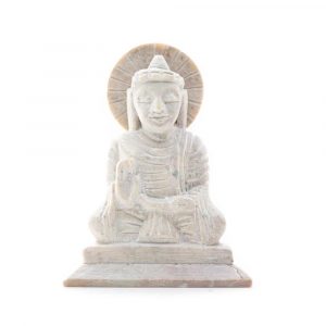Statuette Bouddha en Pierre - Style Antique - Enseignement (10 cm)