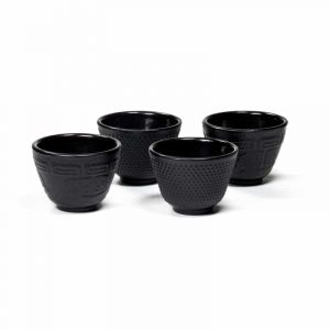 Set de 4 Tasses à Thé Tetsubin Style Japonais en Fonte