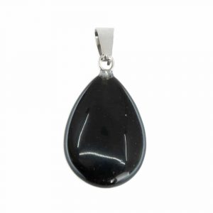 Pendentif Pierre Précieuse Obsidienne en Forme de Goutte d'Eau (20 mm)