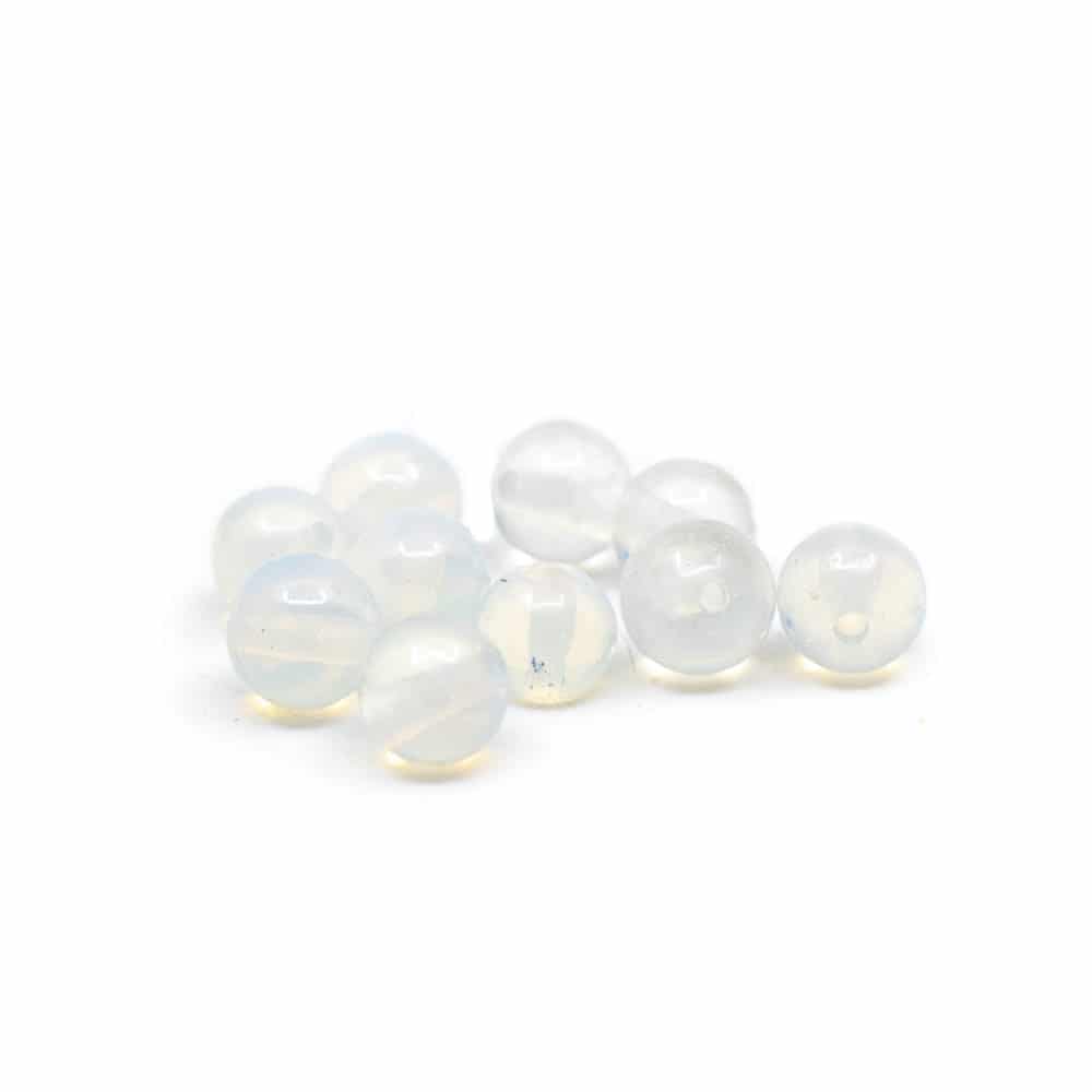 Perles en Pierre Précieuse Opaline - 10 pièces (4 mm)