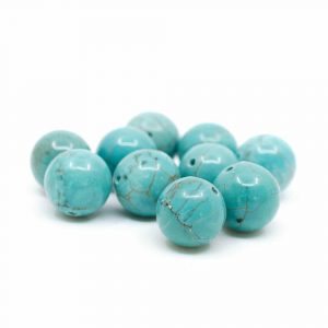 Perles Pierre Précieuse Turquoise en Vrac - 10 pièces (12 mm)