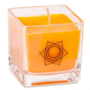 Bougie Parfumée Écologique - Cire de Colza - Chakra Sacré (2ème Chakra)