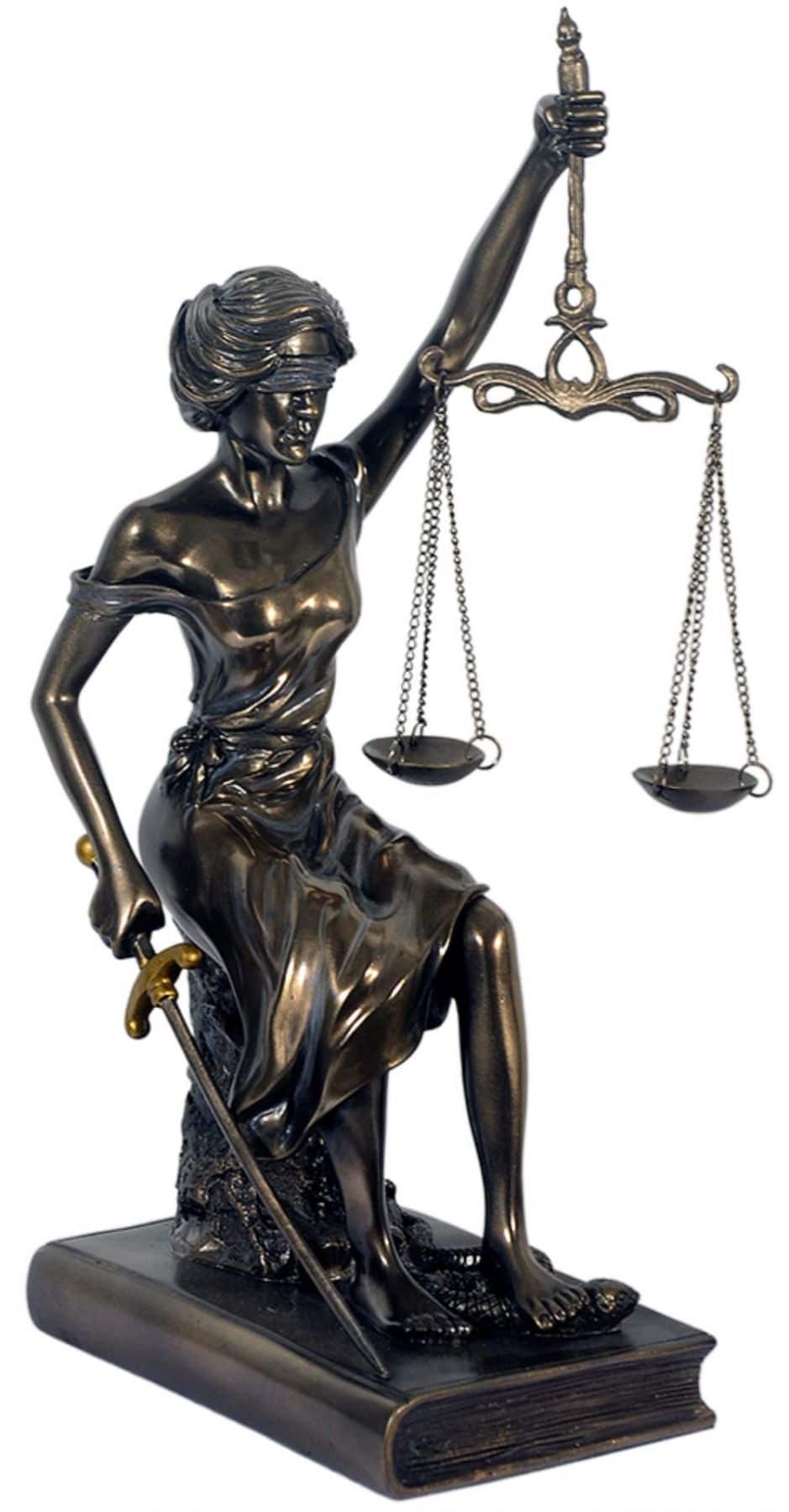Figurine Déesse de la Justice Couleur Bronze - 30 cm