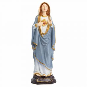 Figurine Mère Marie Sacré-Cœur - Peinte à la Main (27cm)