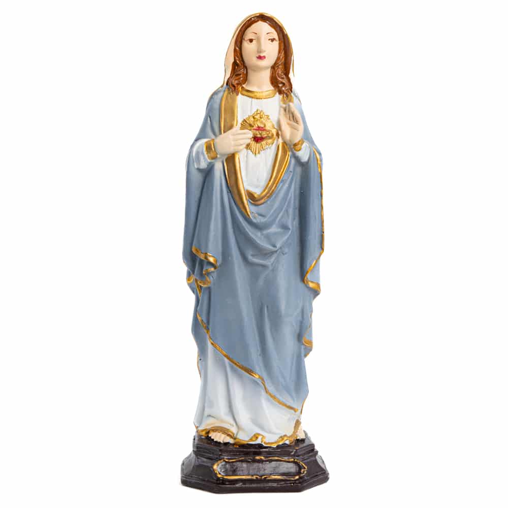 Figurine Mère Marie Sacré-Cœur - Peinte à la Main (27cm)