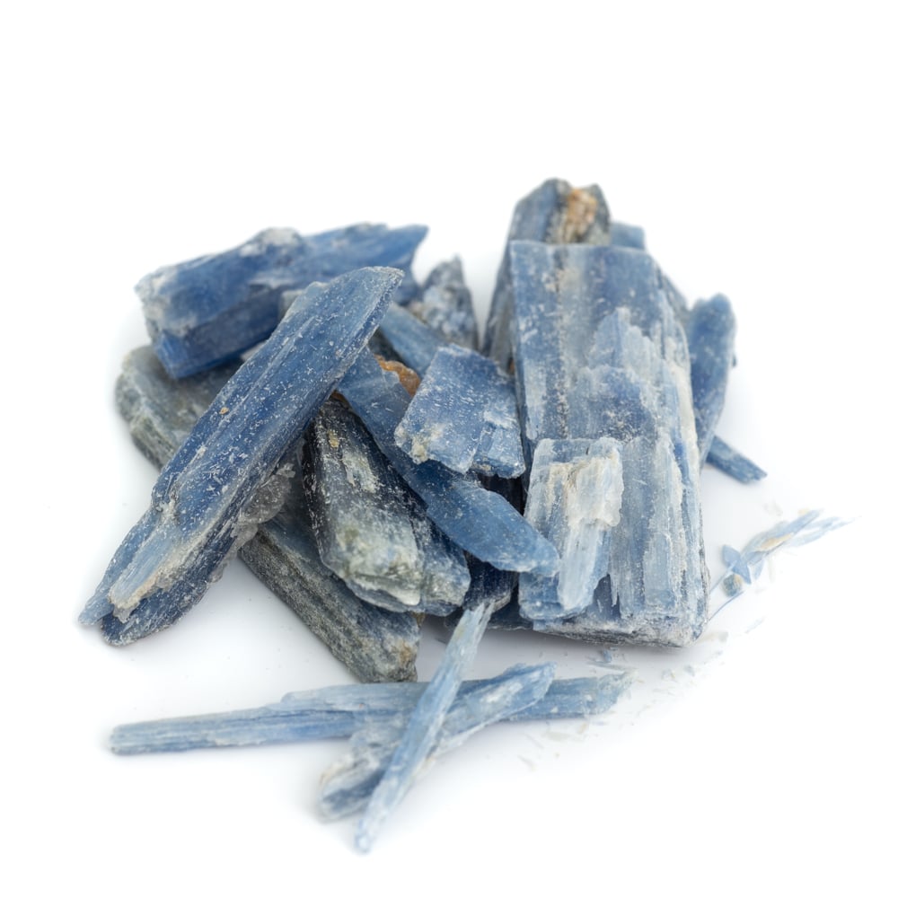 Morceaux de Pierre Précieuse Cyanite Bleue Rubis - 100 grammes