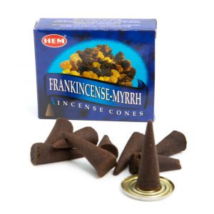 Cônes d'Encens HEM Frankincense Myrrhe (1 boîte)