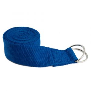 Sangle de Yoga Bleu foncé en coton - Boucle en D (183 cm)