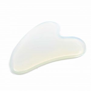 Grattoir Guasha Opaline en Forme de Coeur (80 mm)