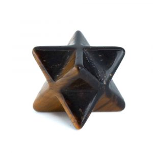 Pierre Précieuse Œil de Tigre Merkaba (12 mm)