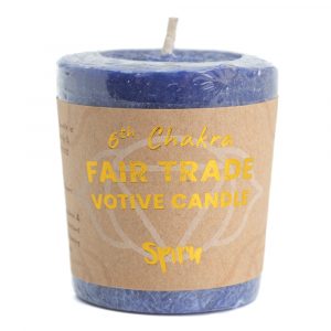 Bougie Votive Troisième Oeil (6e Chakra) - Fair Trade - Violette (10 heures de combustion)