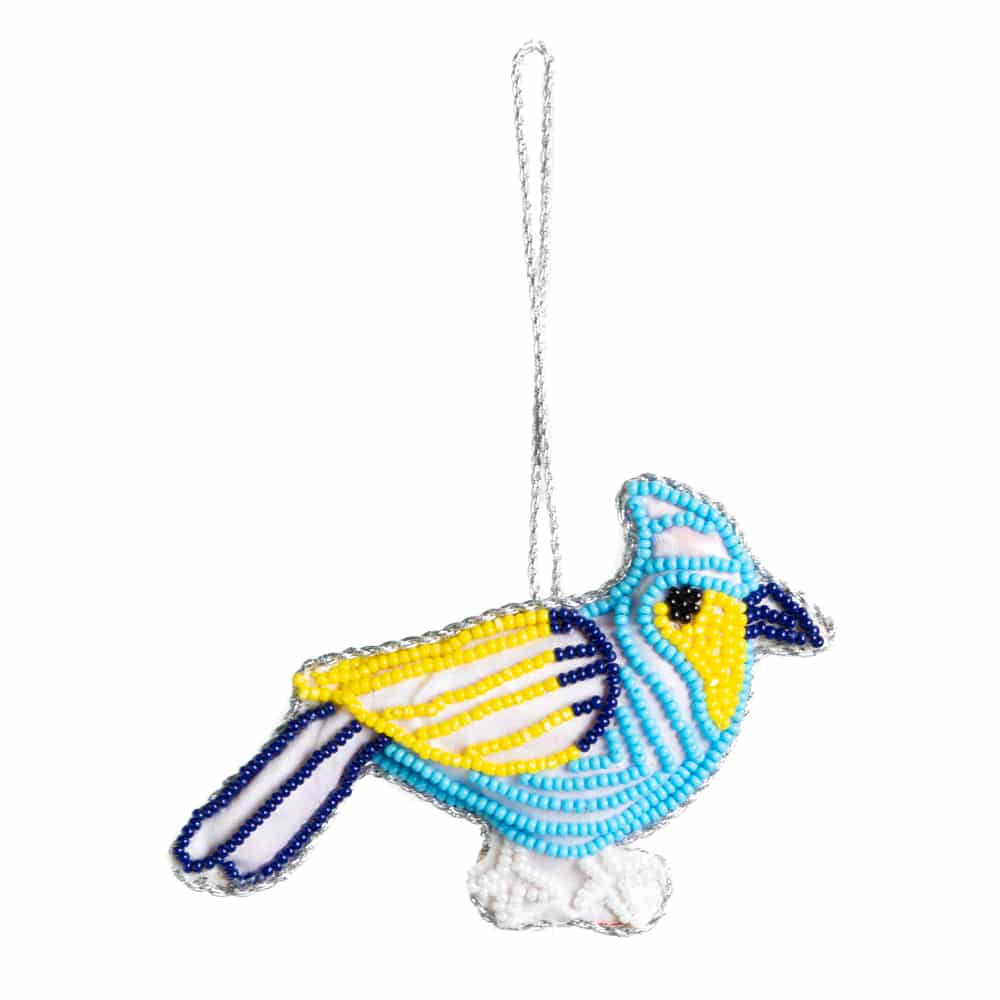 Pendentif Ornement Traditionnel Oiseau Bleu (13 cm)