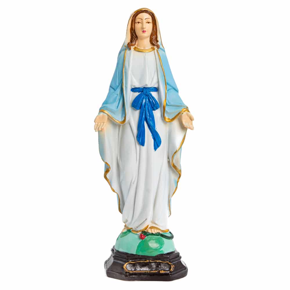 Figurine Sainte Marie Miraculeuse - Peinte à la main (28 cm)
