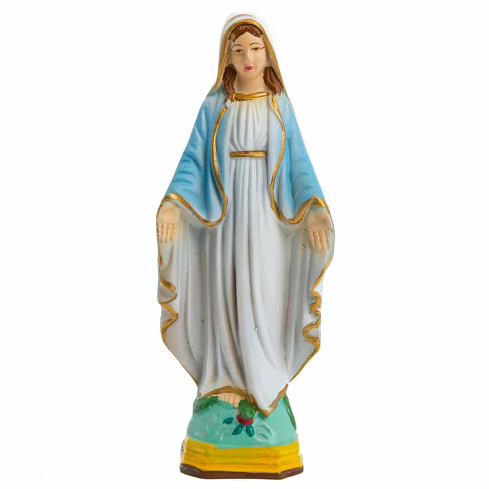 Figurine Sainte Marie Miraculeuse - Peinte à la Main (17,5 cm)