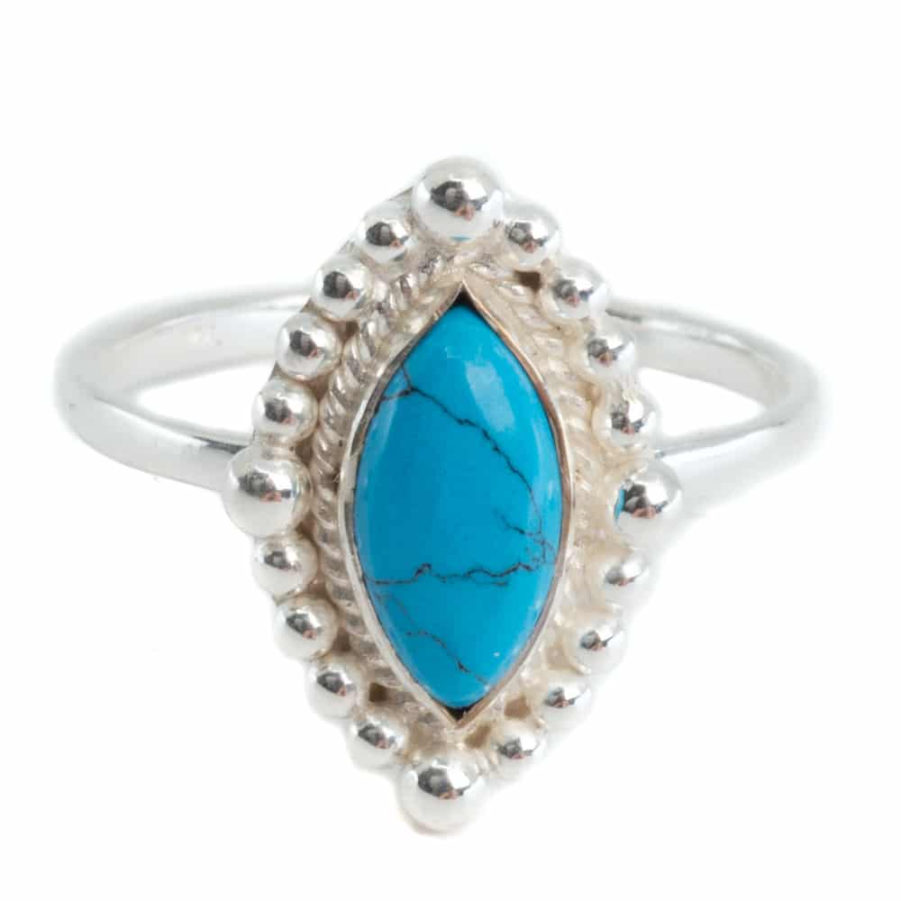 Bague Turquoise - Argent 925 (Taille 17)
