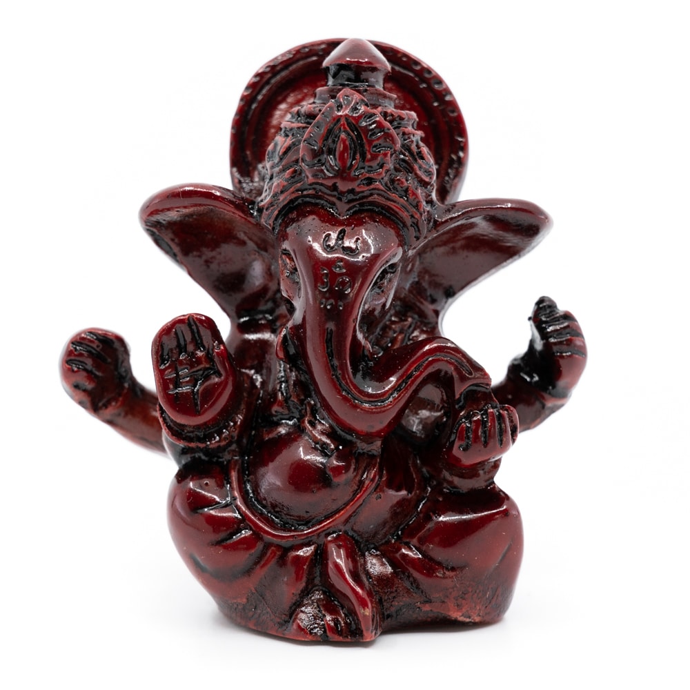 Figurine de Ganesha Rouge Foncé (6 cm)