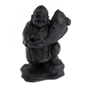Figurine Shungite Happy Buddha avec Poisson Sacré