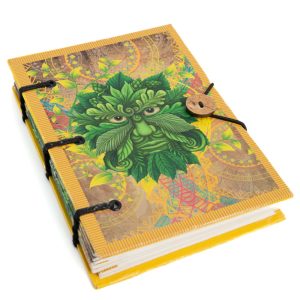 Carnet de Notes Homme Vert Celte - Fabriqué à la Main (18 x 13 cm)