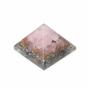 Mini Pyramide Orgonite / Quartz Rose (25 mm)