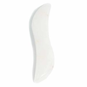 Bâton Yoni Jade Blanc en Forme de S (10 cm)