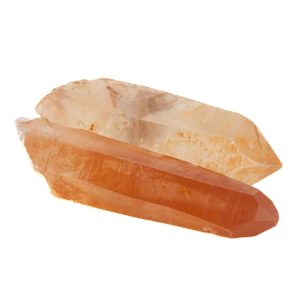 Pierre Précieuse Quartz Tangerine Brut du Brésil - Pointe (4 - 6 cm)