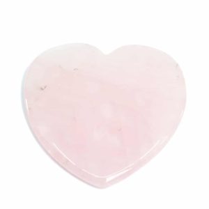 Grattoir de Massage Guasha Quartz Rose - Coeur (75 mm)