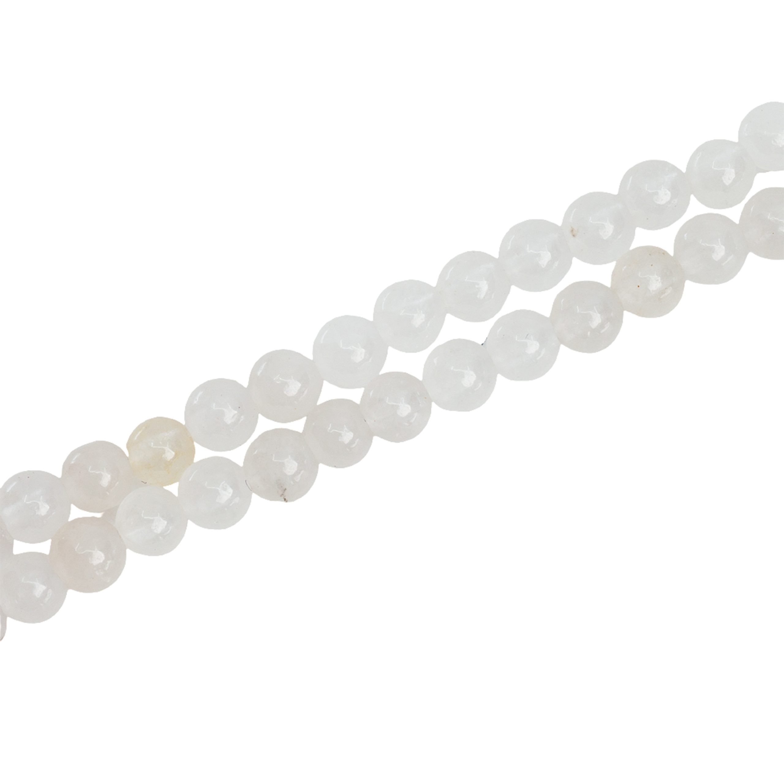 Perles de la Pierre Précieuse Jade Blanc (4 mm)