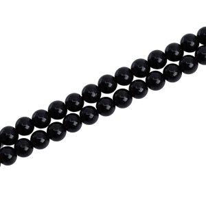 Perles de la Pierre Précieuse Tourmaline Noire (4 mm)