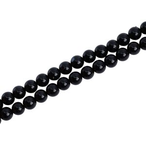 Perles de la Pierre Précieuse Tourmaline Noire (6 mm)