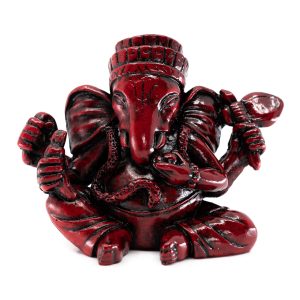 Figurine de Ganesha Rouge Foncé (8,5 cm)