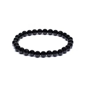 Bracelet élastique en shungite avec particules de carbone