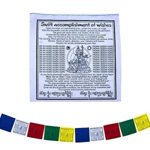 Drapeaux de prière tibétains Guru Rinpoche en coton