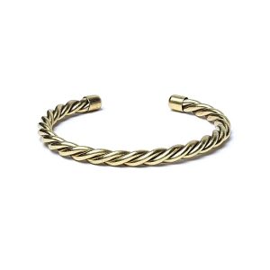 Bracelet Torsadé - Laiton & Doré - 7cm