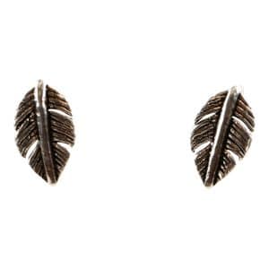 Boucle d'oreille en argent Dakini en forme de feuille