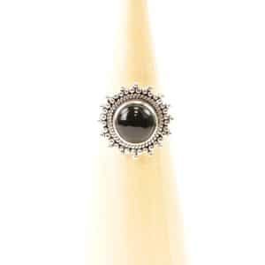 Bague Dakini en argent taille 6/52 avec onyx noir