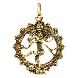 Porte-manteau Shiva Nataraj en laiton doré