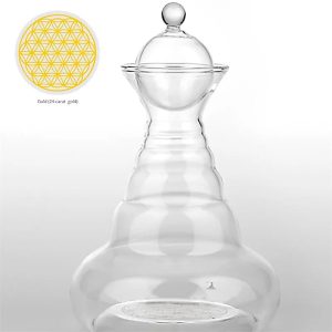 Carafe d'eau vitale Golden Alladin Family 2300 ml avec Fleur de Vie dorée