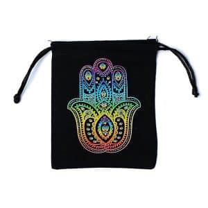 Sac Cadeau en Coton Khamsa Noir d'Inde