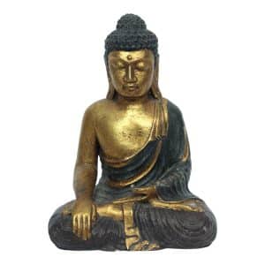 Statue de Bouddha en résine couleur cuivre Sarana, 2000 grammes