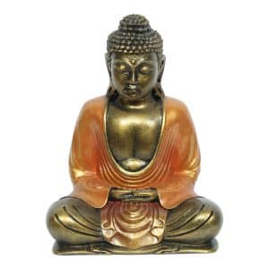 Statue de Bouddha en résine rouge Sarana, 1520 grammes