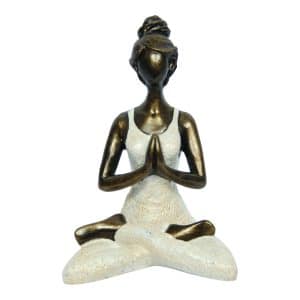 Statue de Lotus de Yoga en Résine et Sarana, 940 grammes