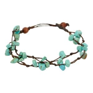 Bracelet en pierre précieuse turquoise Sawahasa, 10 grammes