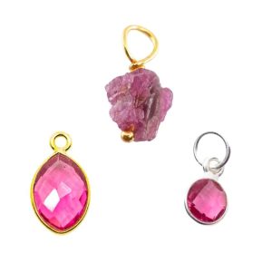 Ensemble de Pendentifs Tourmaline Rose Populaire - Lot